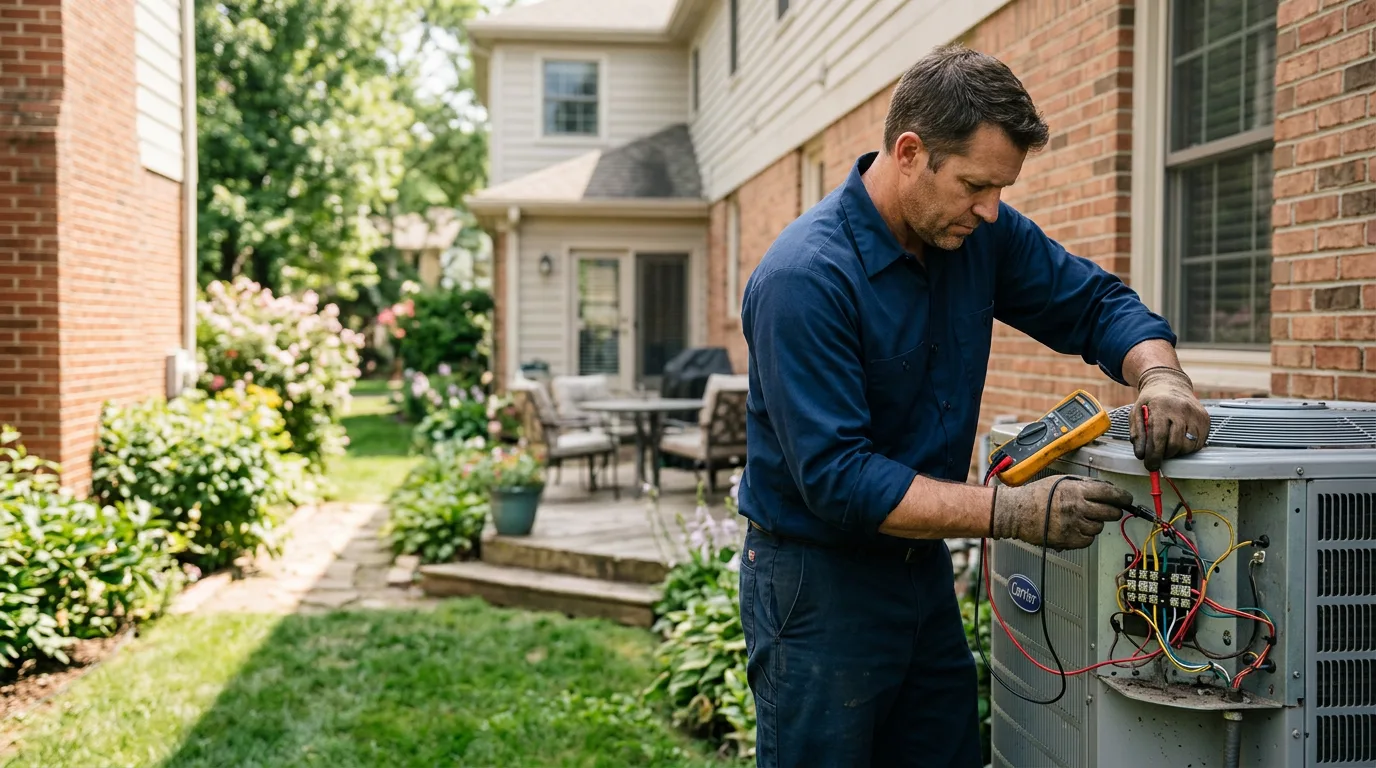 HVAC technician working near Dedham, IA
